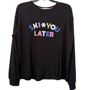 C&C California Black 'Ski You Later' Oversized Sweater